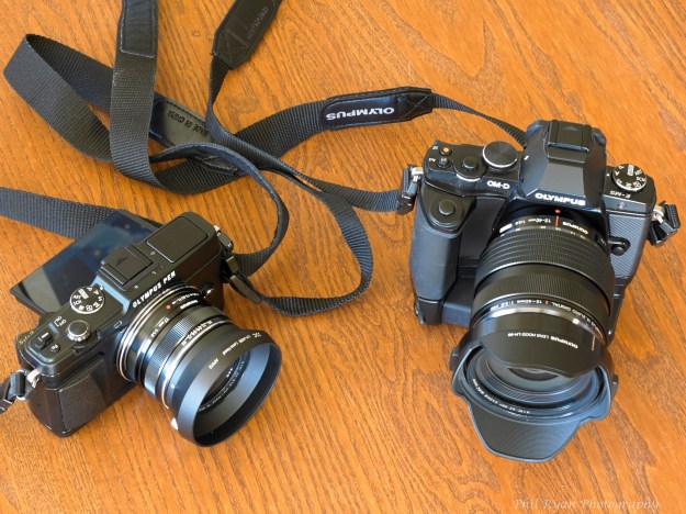 My main cameras today, the E-P5 and the OM-D E-M5
