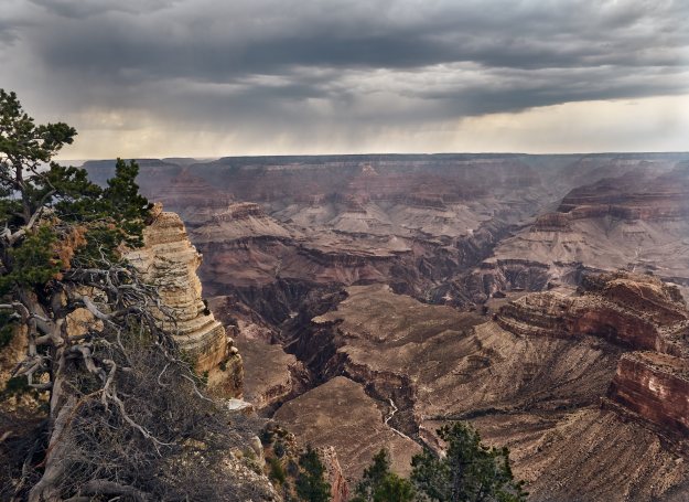 Rain over the Grand Canyon
